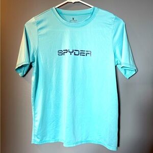 Spyder Boys Sz L Short Sleeve Surf & Swim Shirt Quick Dry Rash Guard 🏄🏄‍♀️🏄‍♂️